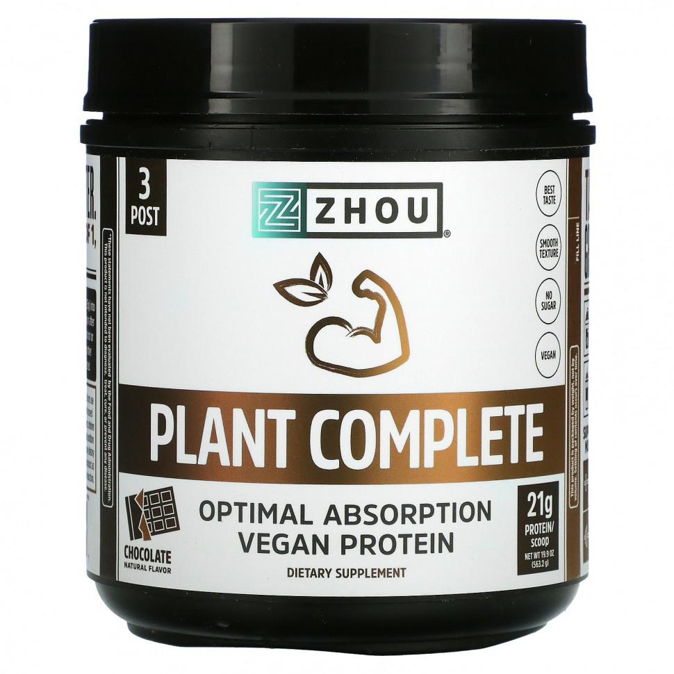 ���� ������ (Iherb) Zhou Nutrition, Plant Complete, ��������� ������� � ����������� ���������, �������, 563,2 � (19,9 �����), ������ �� 4480 ���