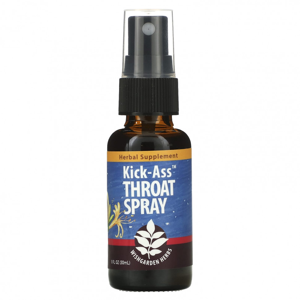 ���� ������ (Iherb) WishGarden Herbs, Kick-Ass Throat Spray, 30 �� (1 ����. �����), ������ �� 2720 ���