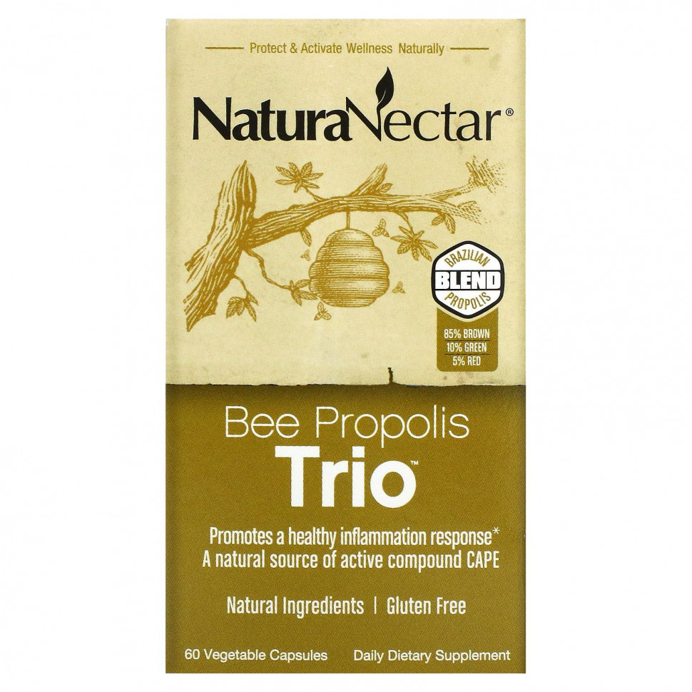   (Iherb) NaturaNectar, Bee Propolis Trio, 60      -     , -, 