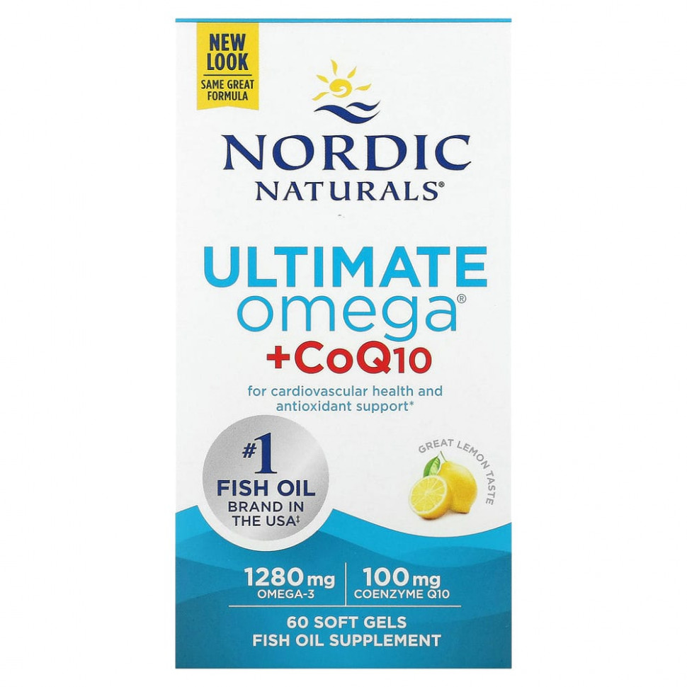 ���� ������ (Iherb) Nordic Naturals, Ultimate Omega + CoQ10, 640 ��, 60 ������, ������ �� 6080 ���