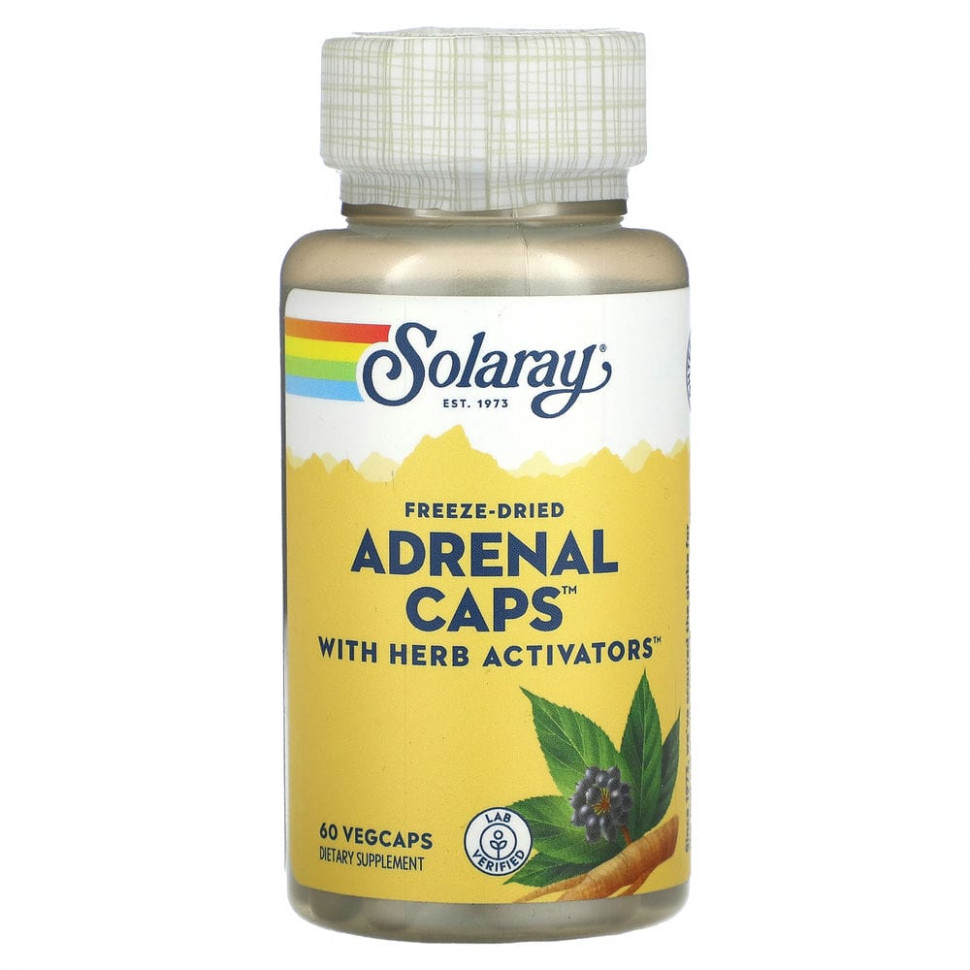   (Iherb) Solaray, Adrenal Caps, 60      -     , -, 