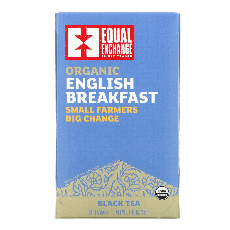 ���� ������ (Iherb) Equal Exchange, Organic English Breakfast, ������ ���, 20 ������ ���������, 40 � (1,41 �����), ������ �� 1140 ���