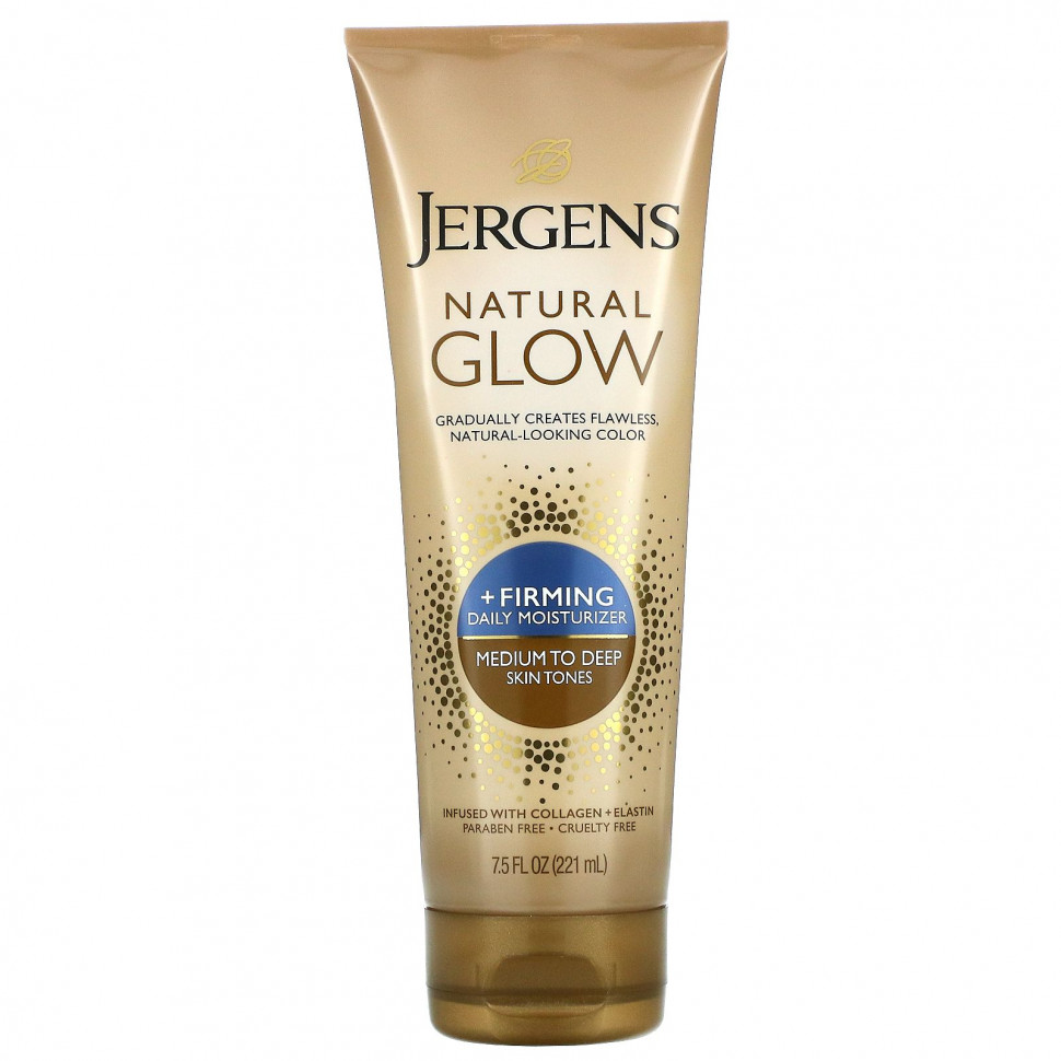 ���� ������ (Iherb) Jergens, ����������� ����������� �������� Natural Glow ��� ����������� �����, Firming Daily Moisturizer, ������� Medium to Tan (221 ��), ������ �� 3210 ���