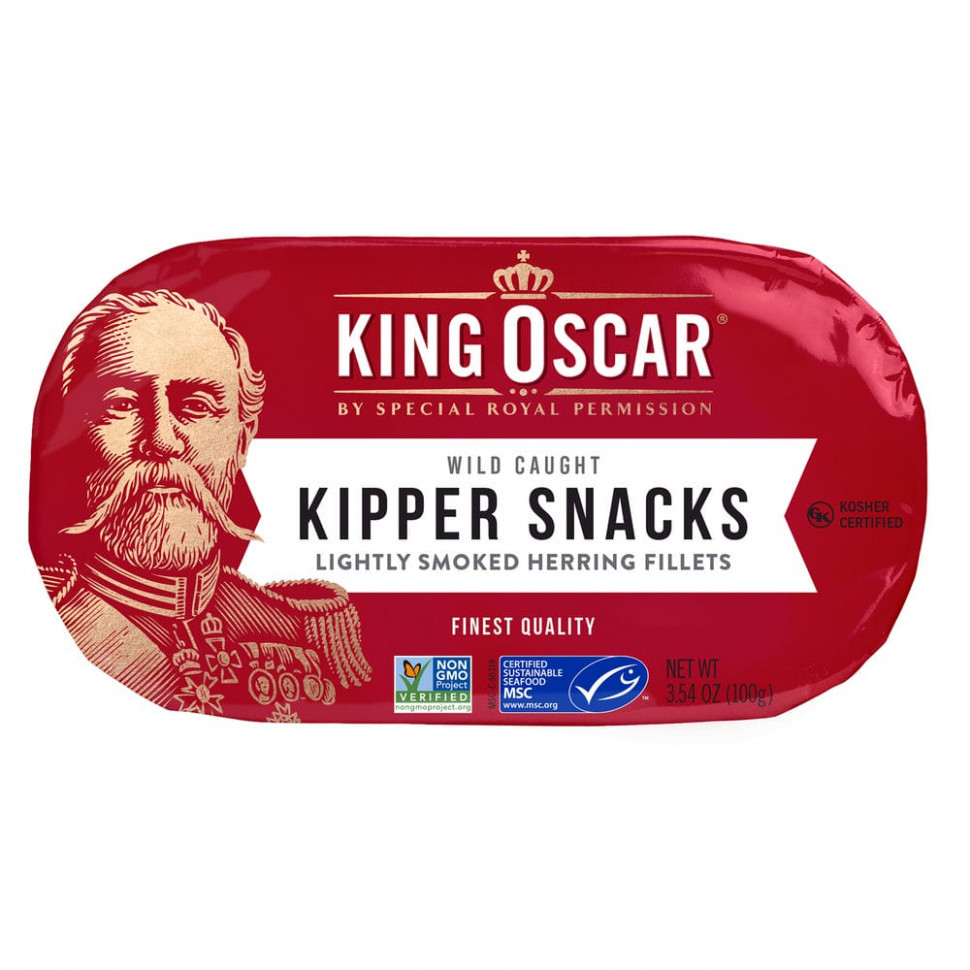 ���� ������ (Iherb) King Oscar, Kipper Snacks, ������������ ���� ������, 100 � (3,54 �����), ������ �� 670 ���