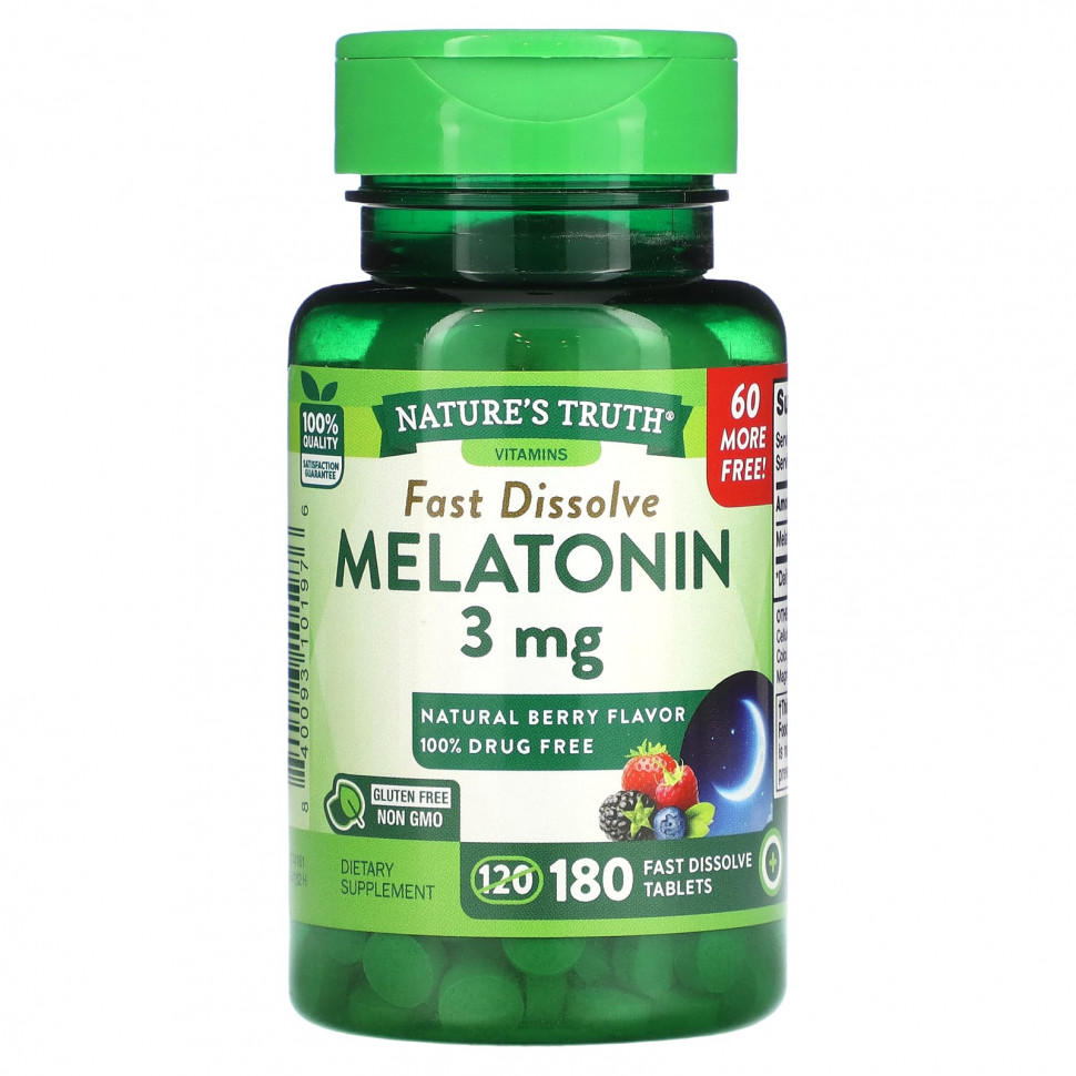 ���� ������ (Iherb) Nature's Truth, ���������, ����������� �����, 3 ��, 180 ����������������� ��������, ������ �� 2240 ���