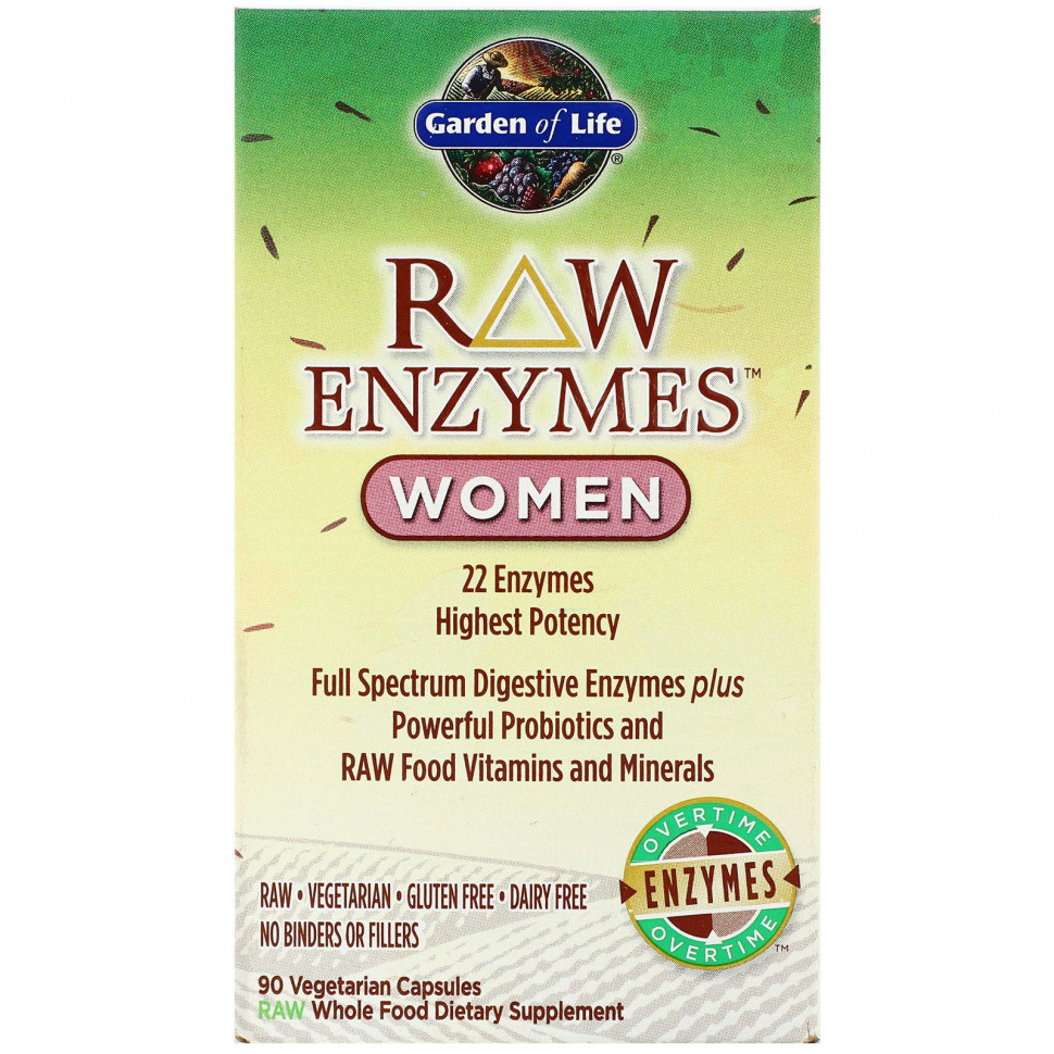   (Iherb) Garden of Life,  RAW Enzymes  , 90      -     , -, 