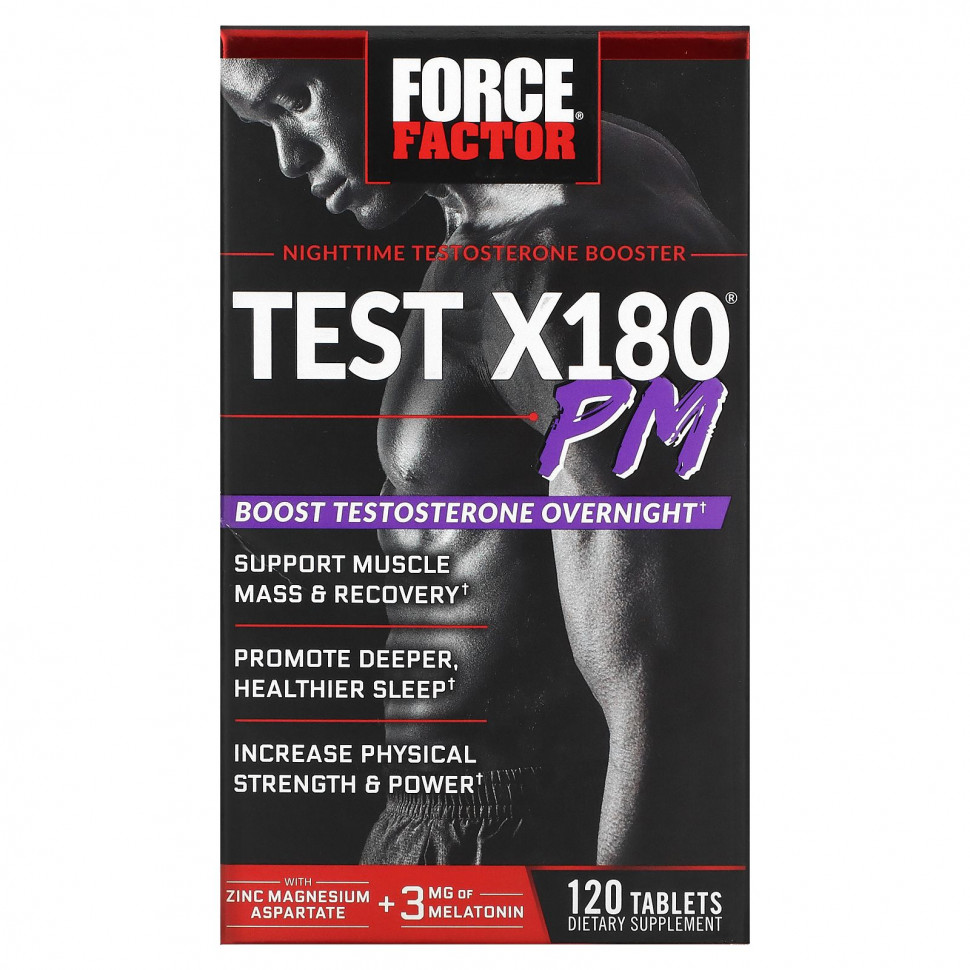   (Iherb) Force Factor, Test X180 PM,   , 120     -     , -, 