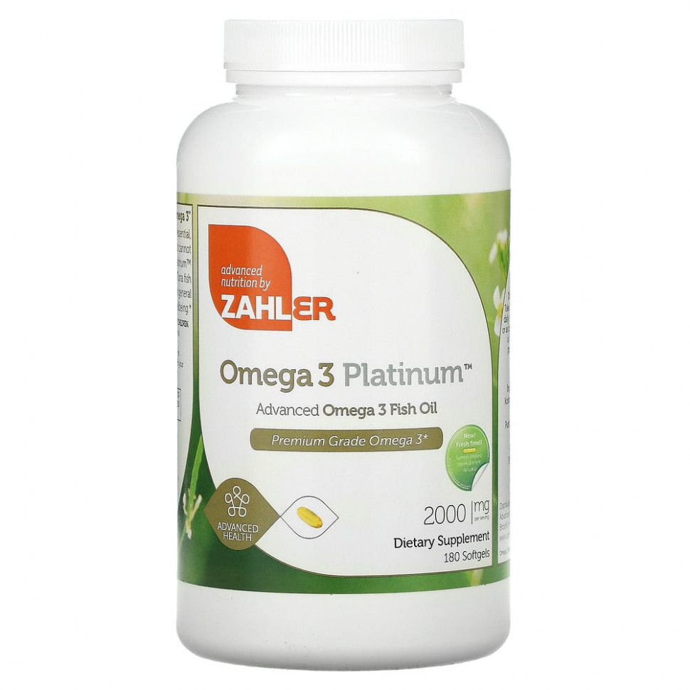   (Iherb) Zahler, Omega 3 Platinum,     -3, 1000 , 180      -     , -, 