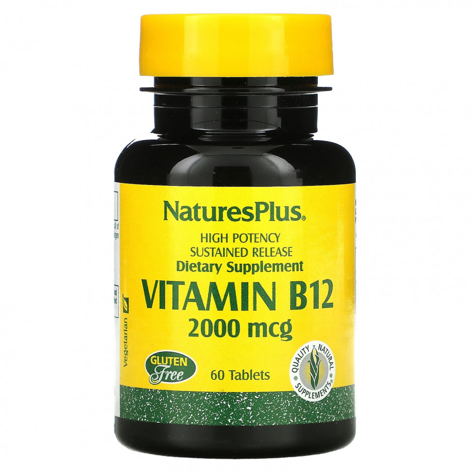 ���� ������ (Iherb) NaturesPlus, ������� B12, 2000 ���, 60 ��������, ������ �� 3510 ���
