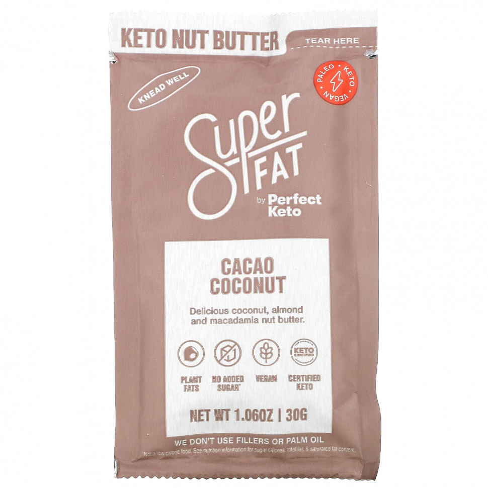 ���� ������ (Iherb) SuperFat, Keto Nut Butter, ����� � �����, 30 � (1,06 �����), ������ �� 470 ���