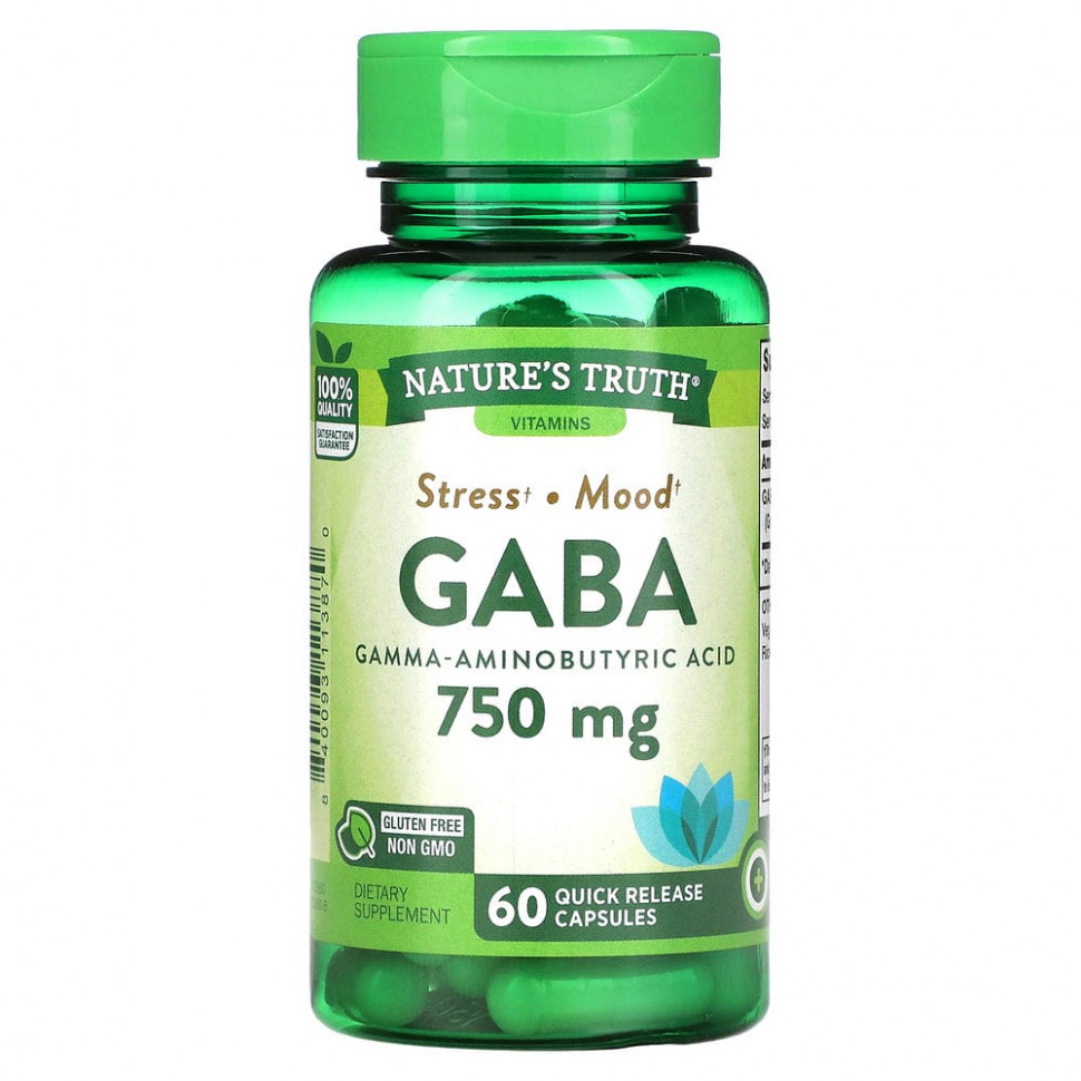 ���� ������ (Iherb) Nature's Truth, Gaba, �����-������������� �������, 750 ��, 60 ������ � ������� ��������������, ������ �� 2180 ���
