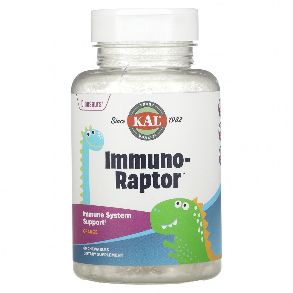   (Iherb) KAL, Dinosaurs, Immuno-Raptor,    ,   , 60      -     , -, 