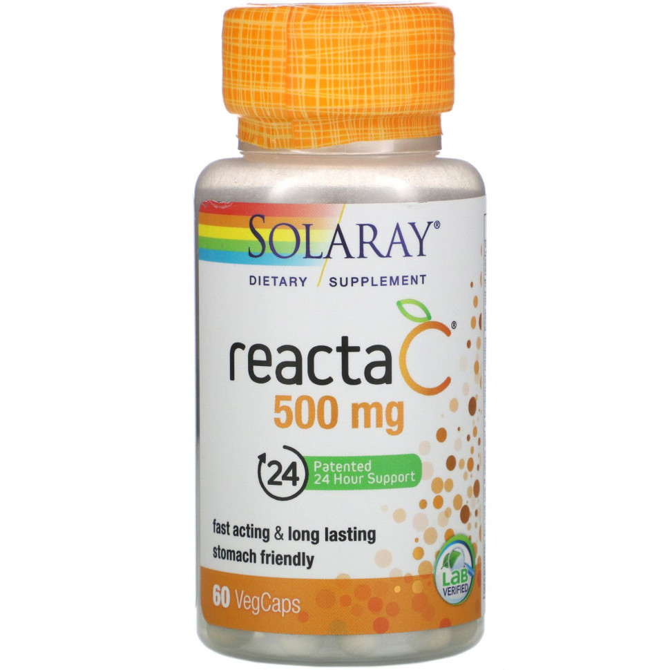 ���� ������ (Iherb) Solaray, Reacta-C, 500 ��, 60 ������ �� ������������ ������, ������ �� 1510 ���