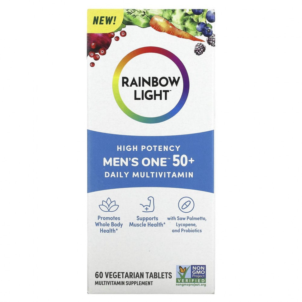   (Iherb) Rainbow Light, Men One 50+ Daily, ,  , 60      -     , -, 