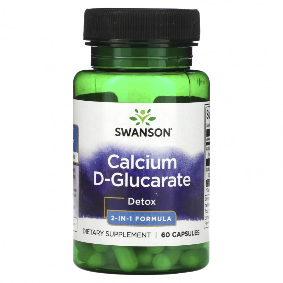 ���� ������ (Iherb) Swanson, D-�������� �������, ��� ������������, ������� 2-�-1, 60 ������, ������ �� 3120 ���