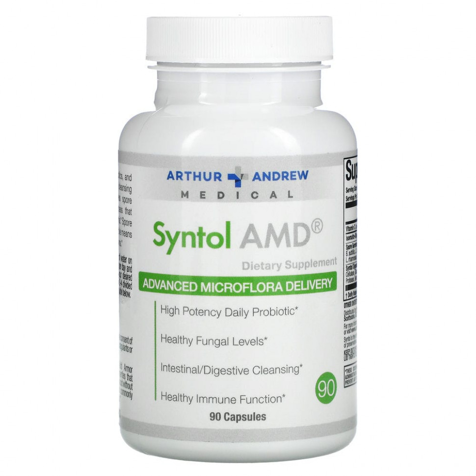 ���� ������ (Iherb) Arthur Andrew Medical, Syntol AMD, Advanced Microflora Delivery, �������� ��� �������� ����������, 500 ��, 90 ������, ������ �� 6770 ���