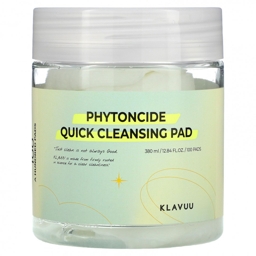   (Iherb) KLAVUU, Phytoncide Quick Cleansing Pad, 100 ,   4620 