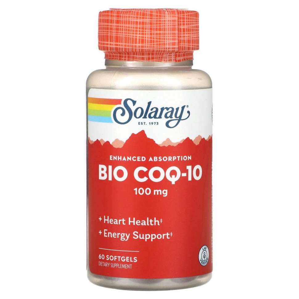 ���� ������ (Iherb) Solaray, Bio COQ-10, ���������� ��������, 100 ��, 60 ������ ��������, ������ �� 4340 ���
