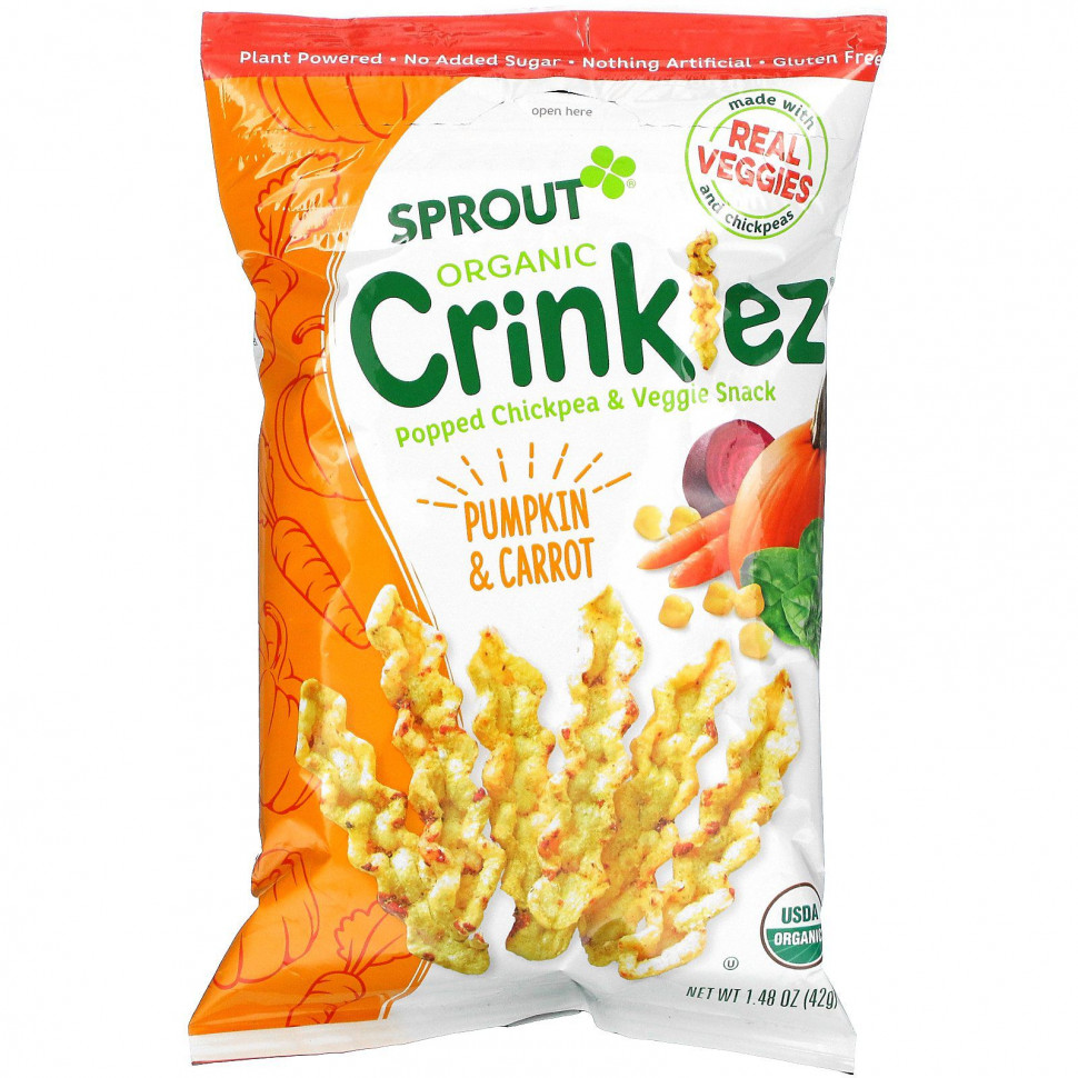   (Iherb) Sprout Organic, Crinklez,     ,    12 ,   , 42  (1,48 )    -     , -, 