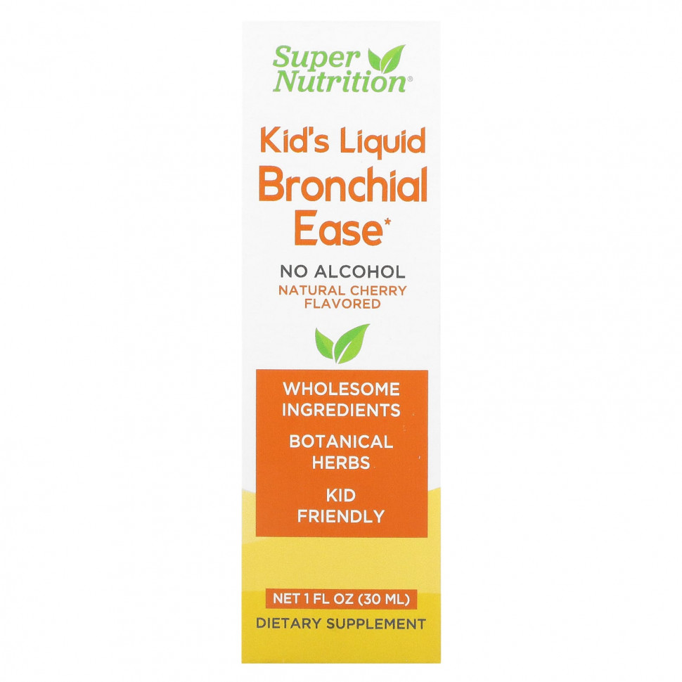 ���� ������ (Iherb) Super Nutrition, Kid's Liquid Bronchial Ease, ��� ������, �����, 30 �� (1 ����. �����), ������ �� 4120 ���