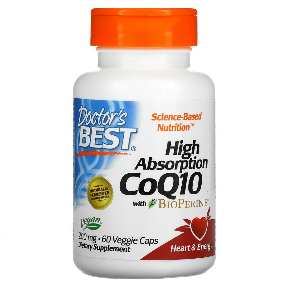 ���� ������ (Iherb) Doctor's Best, ��������������� ������� Q10 � ����������, 200 ��, 60 ������������ ������, ������ �� 4170 ���