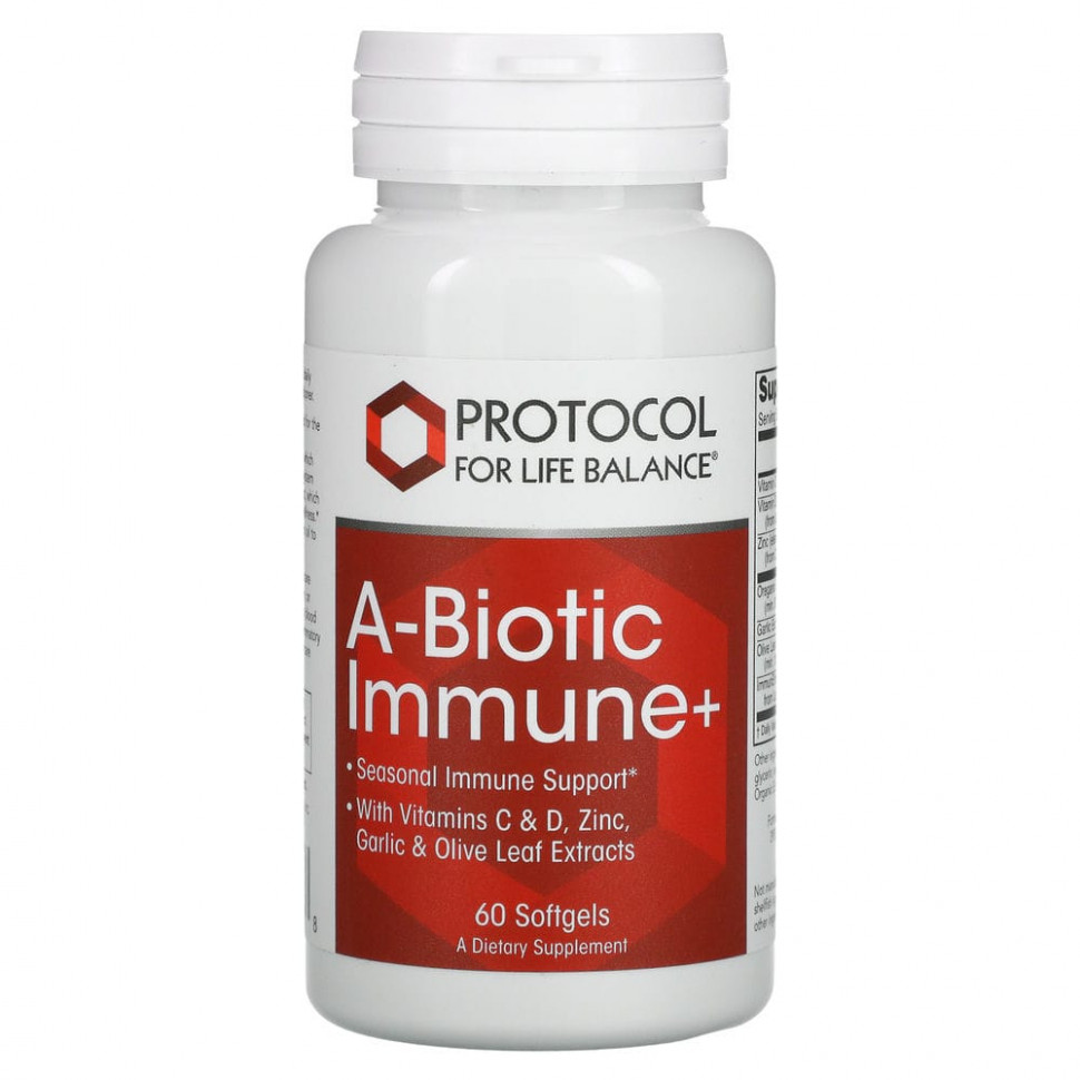   (Iherb) Protocol for Life Balance, A-Biotic Immune +, 60      -     , -, 