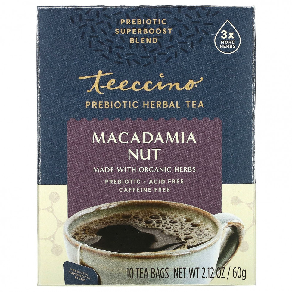 ���� ������ (Iherb) Teeccino, �������������� �������� ���, ���� ���������, ��� �������, 10 ������ ���������, 60 � (2,12 �����), ������ �� 1410 ���