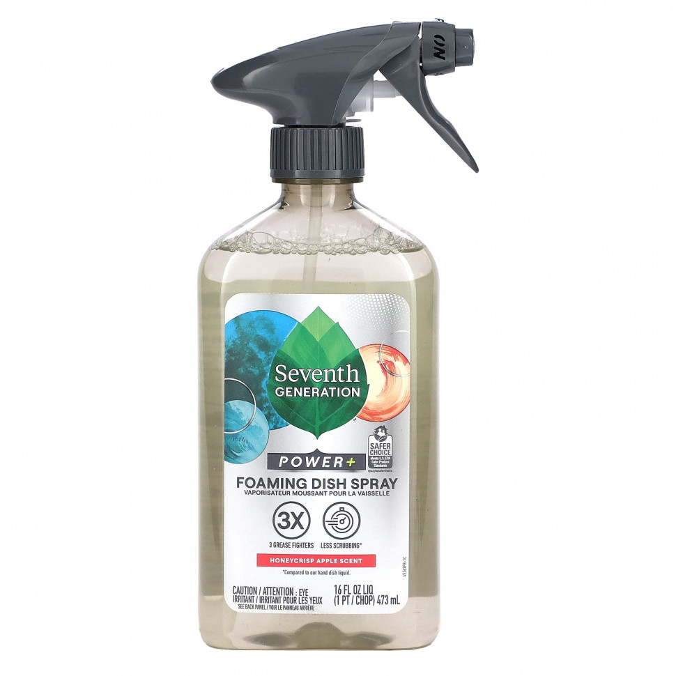 ���� ������ (Iherb) Seventh Generation, Power + Foaming Dish, ����� ��� ����� ������, ��������� ������, 473 �� (16 ����. �����), ������ �� 1880 ���