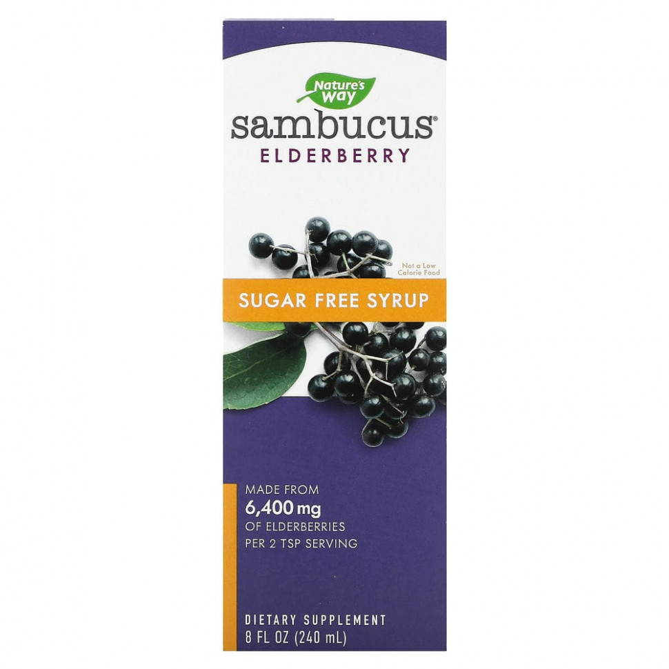 ���� ������ (Iherb) Nature's Way, Sambucus, ������������������� �������� ������, ��� ������, 8 ������ ����� (240 ��), ������ �� 5290 ���