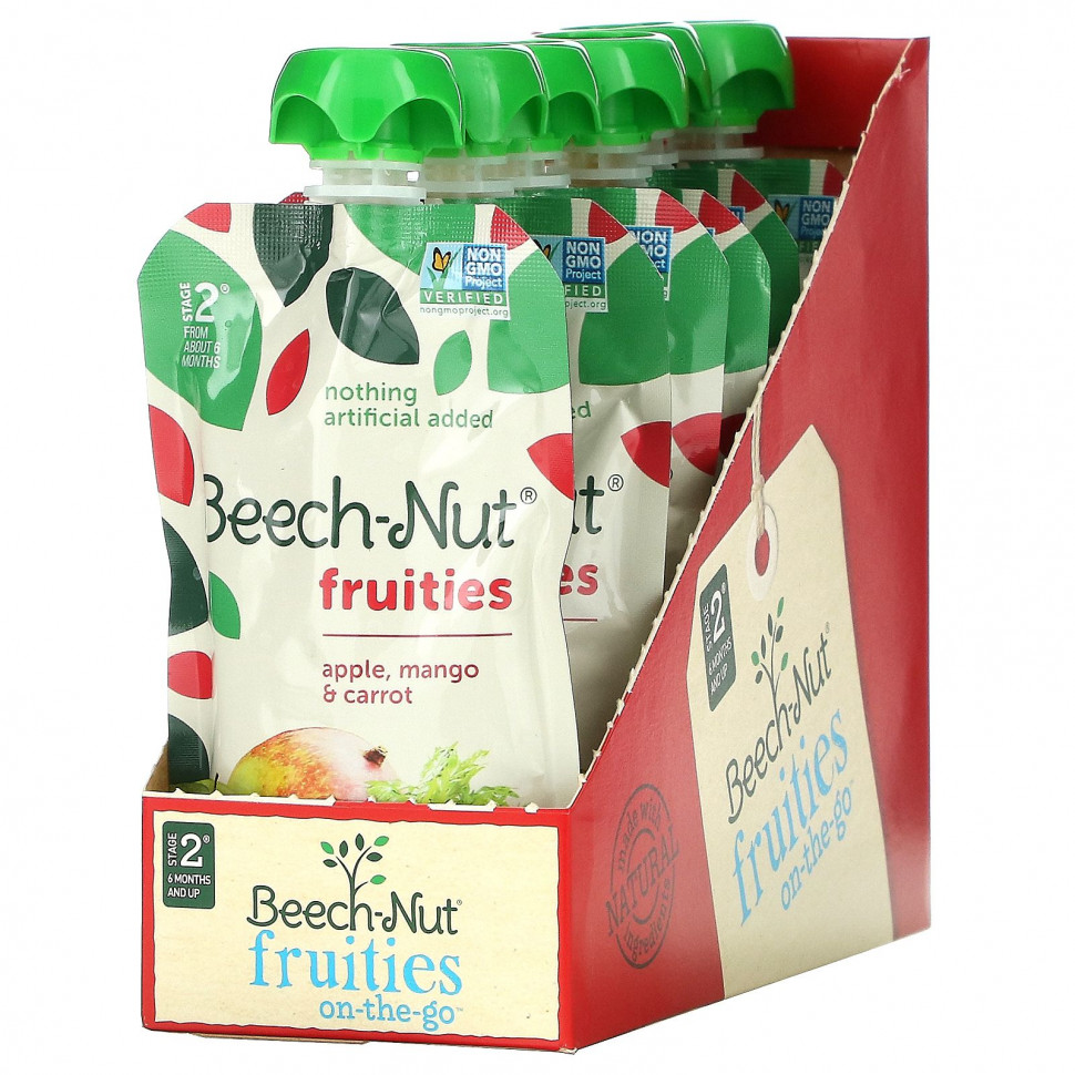 ���� ������ (Iherb) Beech-Nut, Fruities, Stage 2, ������, ����� � �������, 12 ��������� �� 99 � (3,5 �����), ������ �� 5340 ���