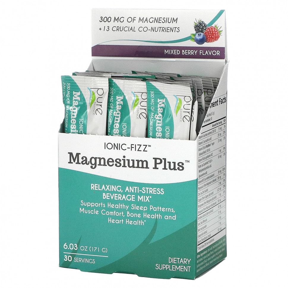 ���� ������ (Iherb) Pure Essence, Magnesium Plus, �������������, �������������� ����� ��� ��������, ������� �����, 171 � (6,03 �����), ������ �� 7980 ���