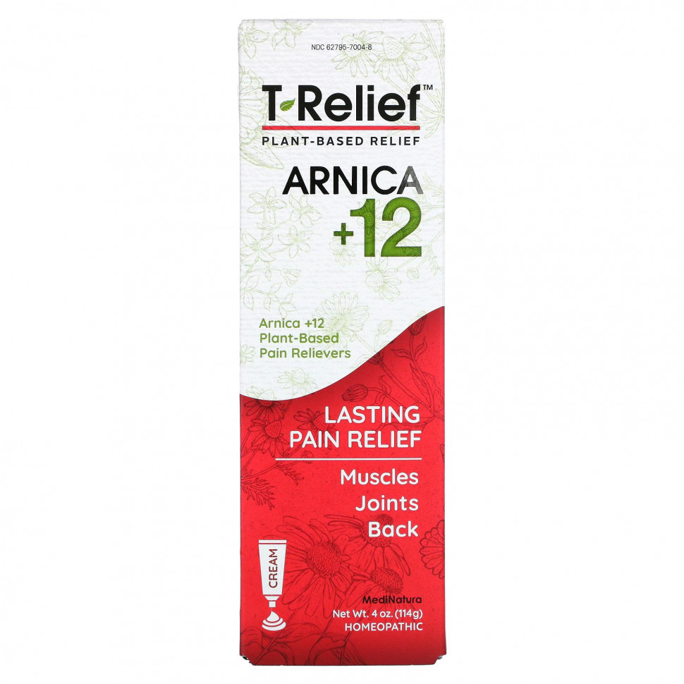 ���� ������ (Iherb) MediNatura, T-Relief, ������ + 12 ������������, ������������� ���� �� ������������ ������, 114 � (4 �����), ������ �� 4120 ���