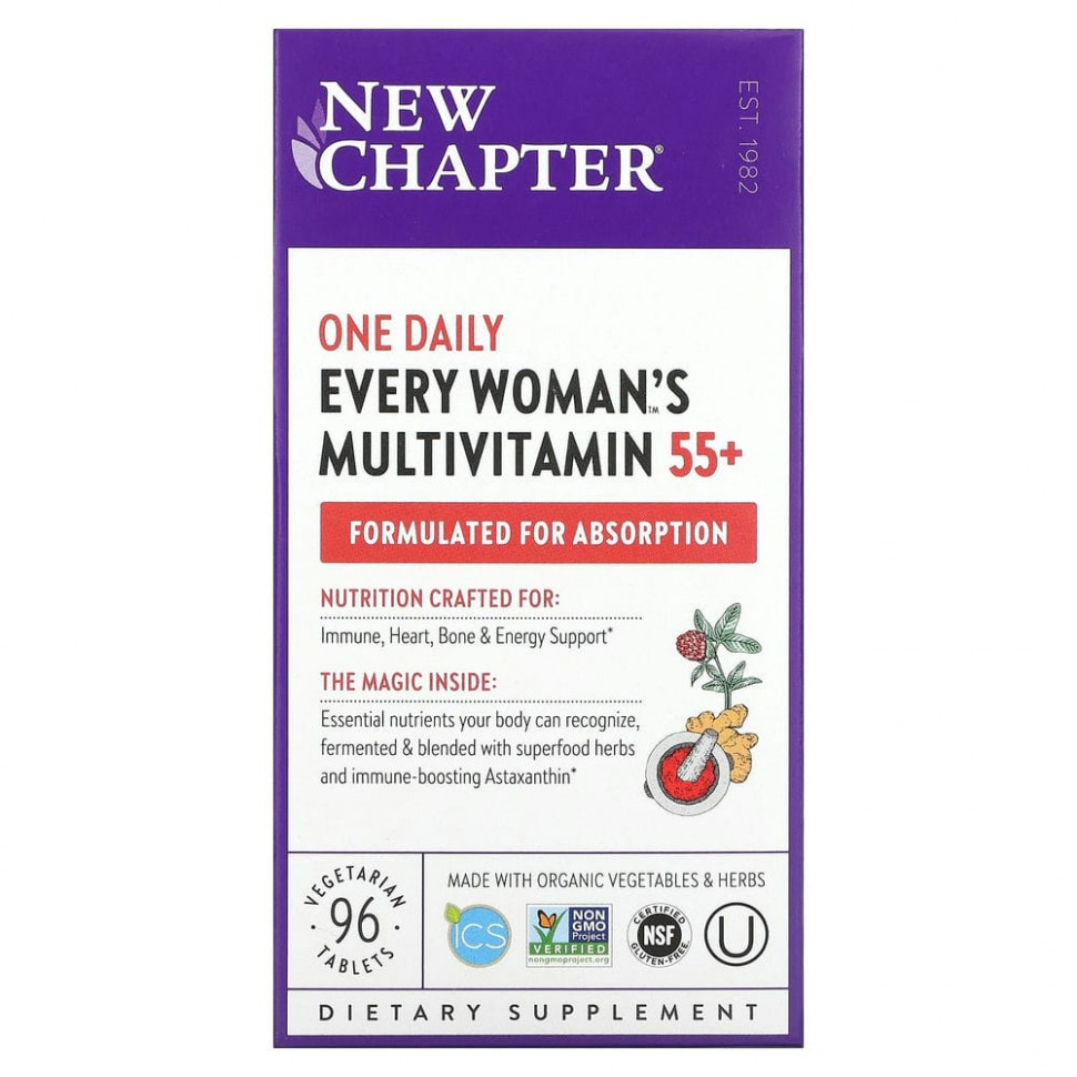   (Iherb) New Chapter, 55+ Every Woman's One Daily,          55 , 96      -     , -, 