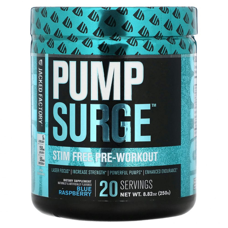 ���� ������ (Iherb) Jacked Factory, Pump Surge, ����������������� �������� ��� ������������, �� ������ ������� ������, 250 � (8,82 �����), ������ �� 5030 ���