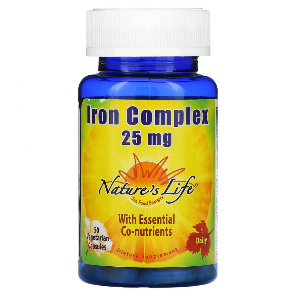 ���� ������ (Iherb) Nature's Life, �������� ������, 25 ��, 50 �������������� ������, ������ �� 860 ���