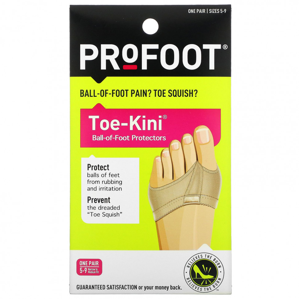 ���� ������ (Iherb) Profoot, Toe-Kini, �������� �������� �� ��������� �����, ������� 5�9, 1 ����, ������ �� 1510 ���