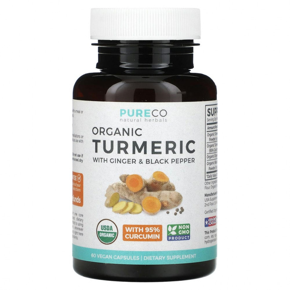 ���� ������ (Iherb) Pure Co., Natural Herbals, ������������ ������� � ������� � ������ ������, 60 ��������� ������, ������ �� 2910 ���