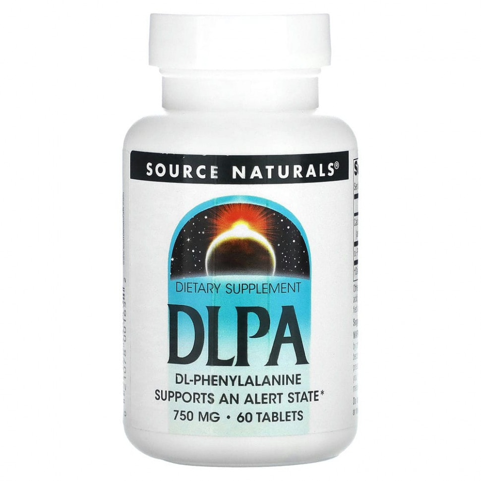   (Iherb) Source Naturals, DLPA (DL-), 750 , 60     -     , -, 