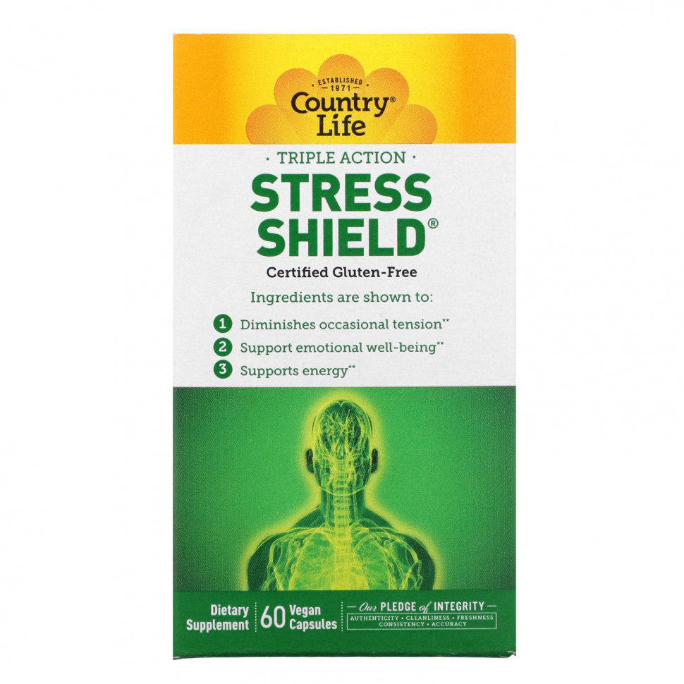   (Iherb) Country Life, Stress Shield,  , 60  ,   3670 