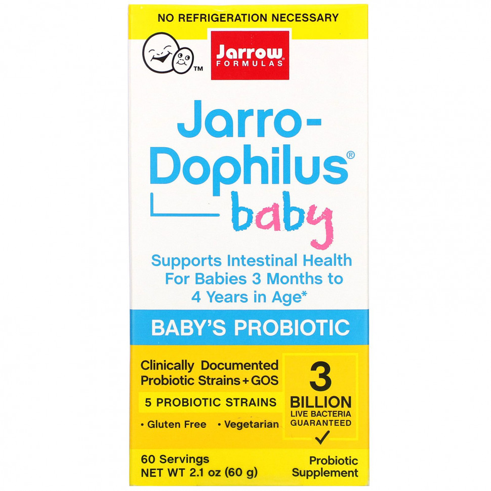   (Iherb) Jarrow Formulas, Jarro-Dophilus Baby,  ,  3   4 , 3   , 60  (2,1 )    -     , -, 
