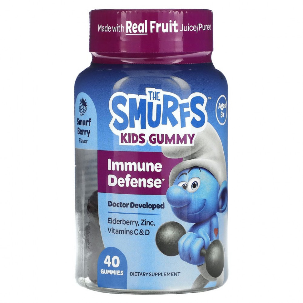 ���� ������ (Iherb) The Smurfs, ����������� ������� ��� ���������� ����������, ��� ����� �� 3 ���, ������� ����, 40 ����������� ������, ������ �� 2130 ���