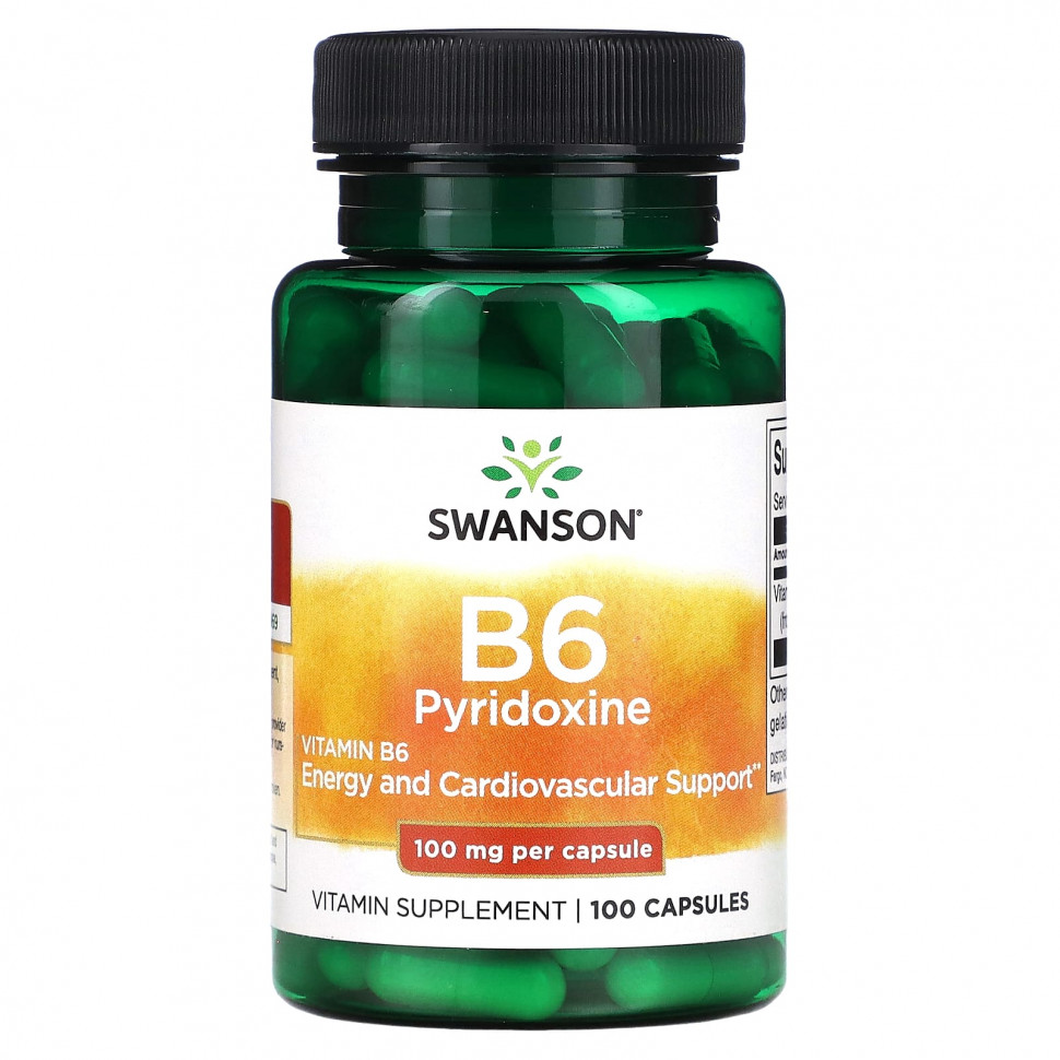   (Iherb) Swanson,  B6, 100 , 100     -     , -, 