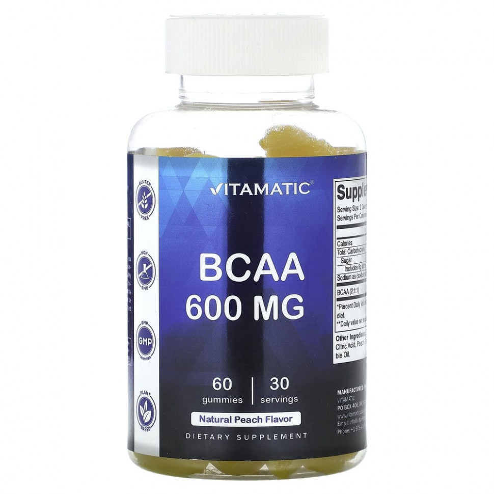 ���� ������ (Iherb) Vitamatic, BCAA, ����������� ������, 300 ��, 60 ����������� ��������, ������ �� 2120 ���