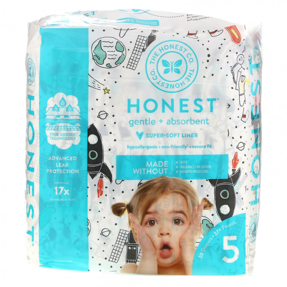 ���� ������ (Iherb) The Honest Company, ���������� Honest, ������ 5, 27+ ������, ����������� �����������, 20 �����������, ������ �� 4120 ���