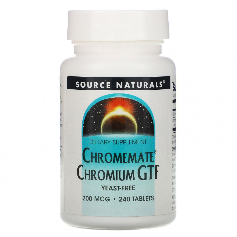   (Iherb) Source Naturals, Chromemate, GTF, , 200 , 240     -     , -, 