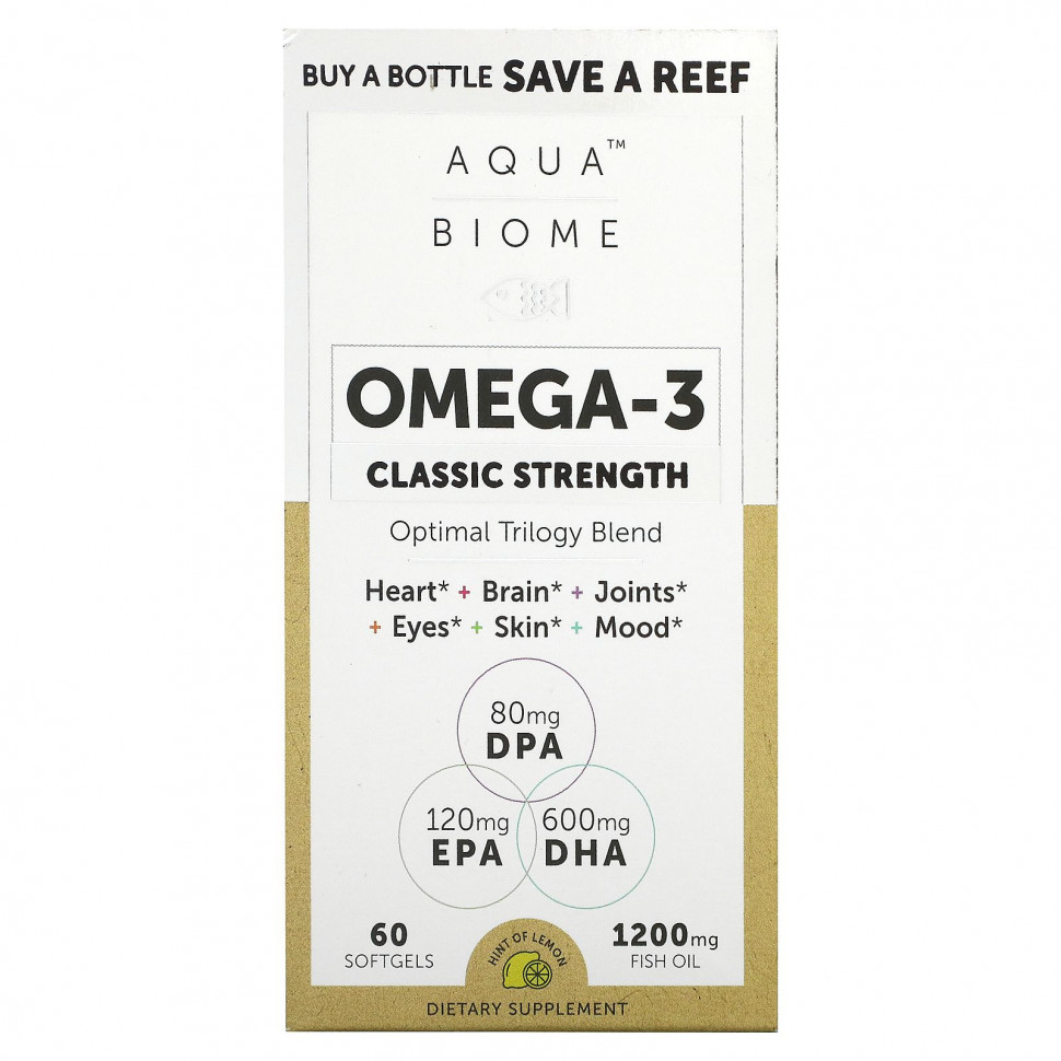   (Iherb) Enzymedica, Aqua Biome,  , Classic Strength,  , 600 , 60      -     , -, 