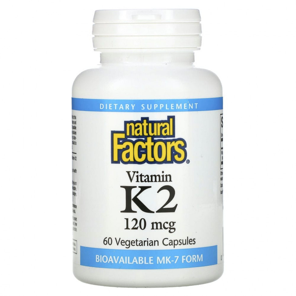 ���� ������ (Iherb) Natural Factors, ������� K2, 100 ���, 60 �������������� ������, ������ �� 2360 ���