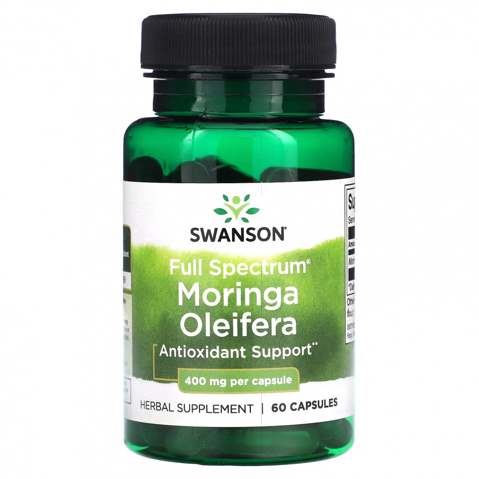 ���� ������ (Iherb) Swanson, ������� ��������� (Moringa Oleifera) ������� �������, 400 ��, 60 ������, ������ �� 1000 ���