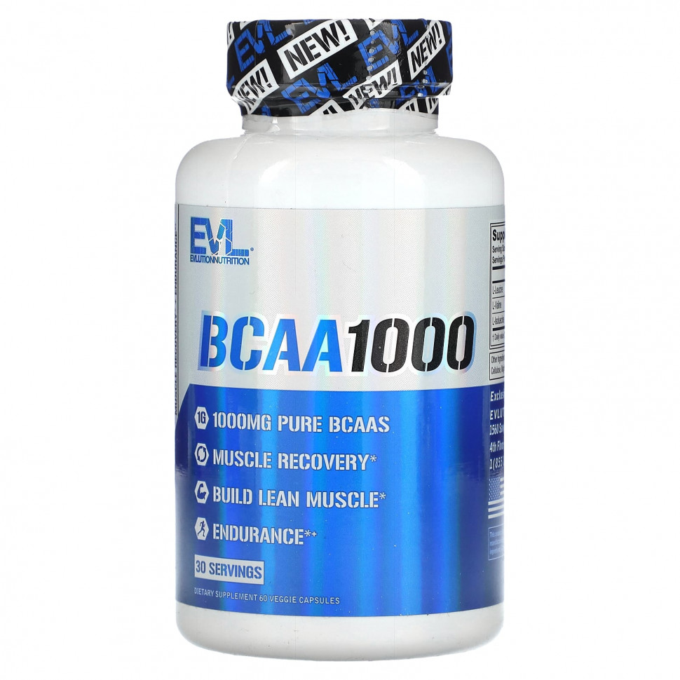   (Iherb) EVLution Nutrition, BCAA1000, 500 , 60      -     , -, 