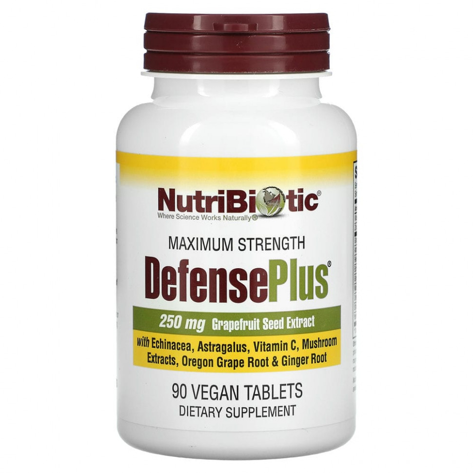 ���� ������ (Iherb) NutriBiotic, DefensePlus, ������������ �������������, 90 �������������� ��������, ������ �� 4010 ���